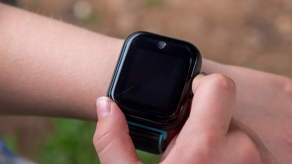 Scratches on the preinstalled screen protector on the T-Mobile SyncUP Kids Smartwatch