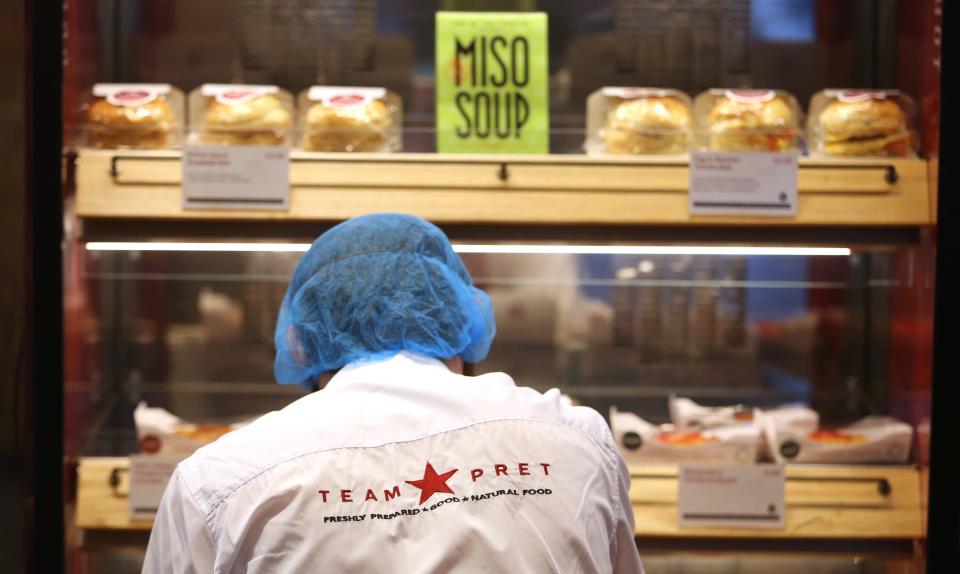 Sandwich and coffee chain Pret A Manger has signed a deal to open more motorway service sites - © 2015 Bloomberg Finance LP.