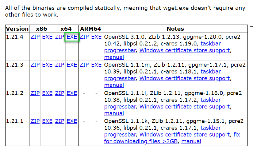 Download Files from the Windows Command Line with Wget