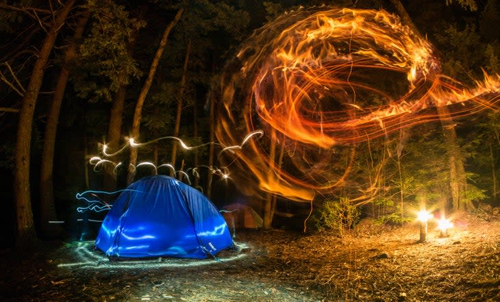 How to photograph night skies light painting