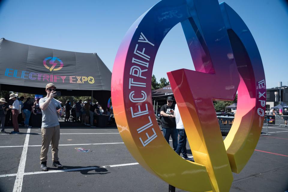 The Electrify Expo takes place outside State Farm Stadium on May 4, 2024 in Glendale, Ariz.