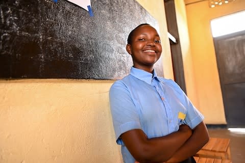 Jackline Mukanzimanya, 17, hasn’t been sick with malaria in almost two years since Mahama’s IRS campaign began - Credit: Maggie Andresen&nbsp;