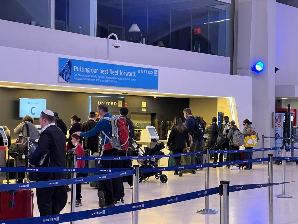 Travelers at Newark Liberty International Airport can decide whether to wear masks or not.