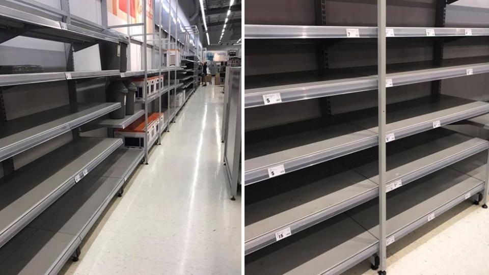 Yawning shelves haven't escaped the notice of irate customers. Photo: Supplied