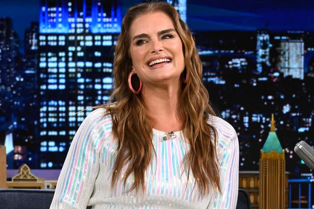 <p>Todd Owyoung/NBC via Getty</p> Brooke Shields on 'The Tonight Show'