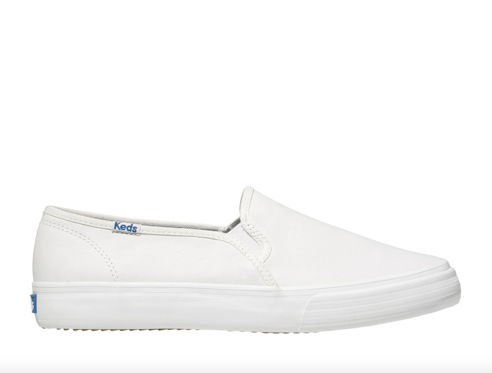 white slip on Keds Double Decker Sneaker