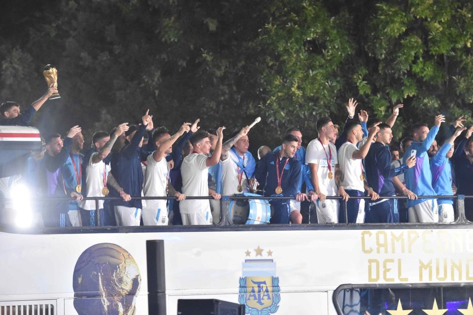 la llegada de la Selección a la Argentina