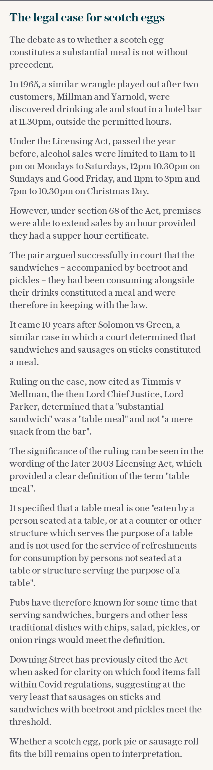 The legal case for scotch eggs