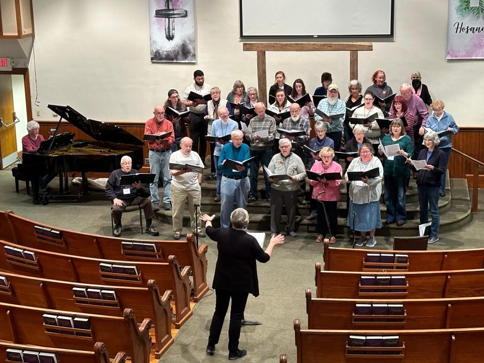 The Cantate Singers have been rehearsing at Oak Grove Mennonite Church in preparation for their upcoming concert.