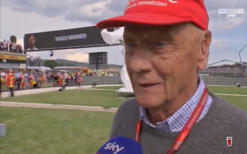 Niki Lauda speaks to Sky Sports F1 - Credit: SKY SPORTS F1