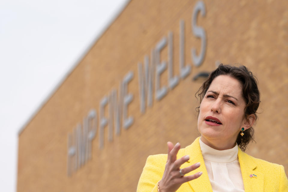 Minister of State for Prisons and Probation Victoria Atkins at the opening of category C prison HMP Five Wells in Wellingborough. Picture date: Thursday March 3, 2022.