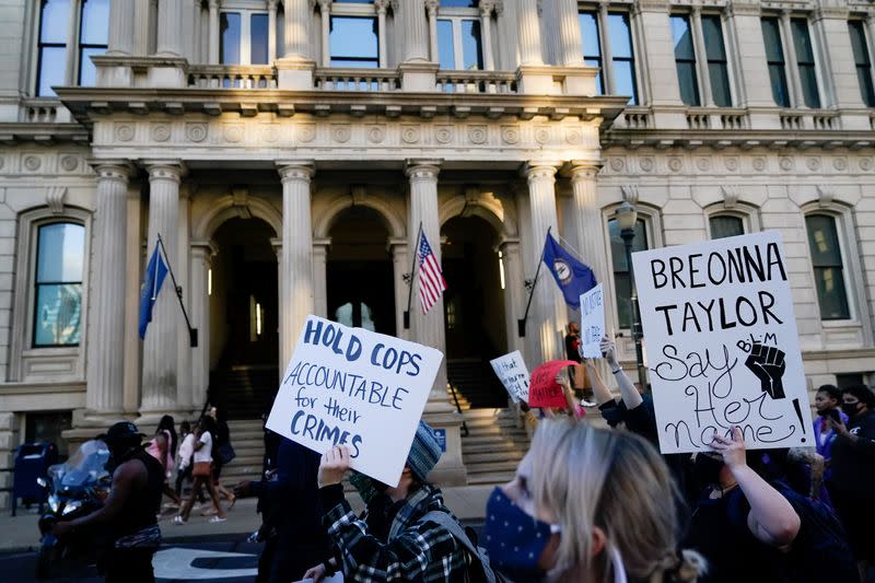 FILE PHOTO: Protests in Louisville following the death of Breonna Taylor