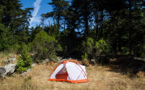 <p>If you’re looking for a tent you can use all four seasons, this is the one. The sturdy fabric walls and frame ensure that the tent won’t go blowing away during heavy wind and rain, and the large inside pocket offer storage space and protection for precious small items. Best of all? It weighs less than five pounds.</p> <p><strong>To buy:</strong> <a rel="nofollow noopener" href="http://www.slingfin.com/store/Tents/alpine-zone-tents/windsaber" target="_blank" data-ylk="slk:slingfin.com;elm:context_link;itc:0;sec:content-canvas" class="link ">slingfin.com</a>; $750</p>