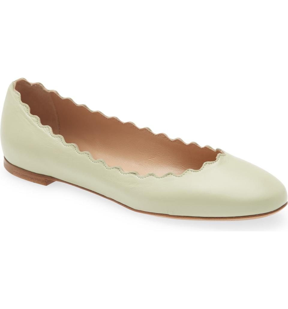 Chloé Lauren Scalloped Ballet Flat