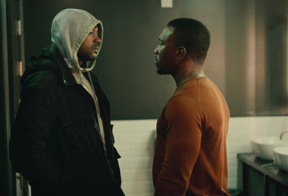 Top Boy S3. Kane Roninson as Sully and  Ashley Walters as Dushane  in Top Boy S3 .Cr. Courtesy of Netflix Â© 2023