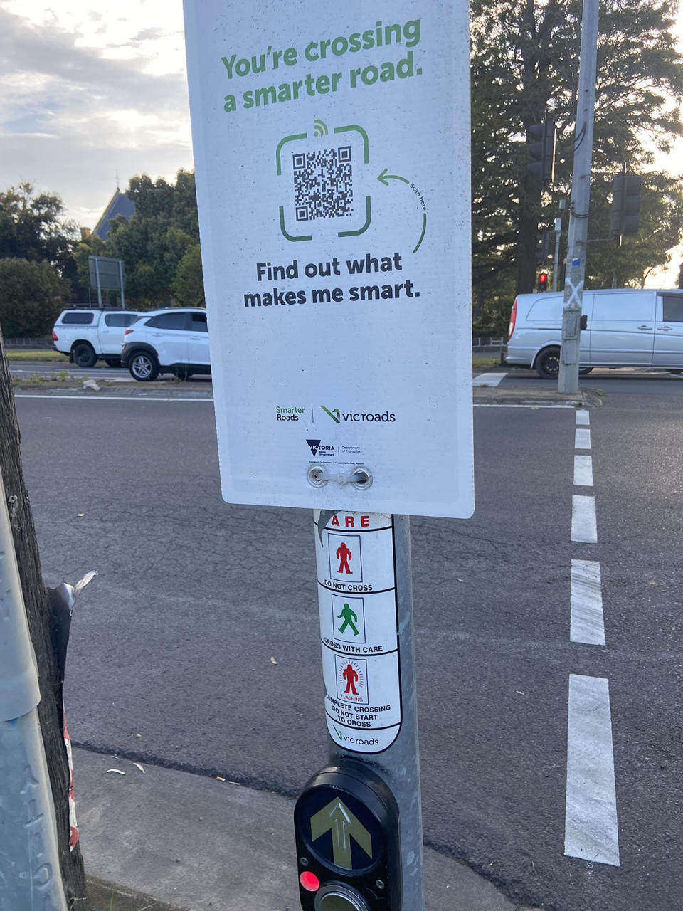 Smart crossing on a Melbourne road. 