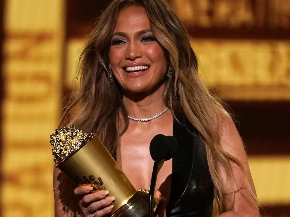 Jennifer Lopez at the 2022 MTV Movie & TV Awards.