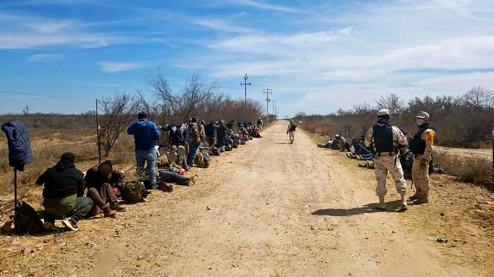 66 migrants, all Mexicans, were abandoned by smugglers on the road near the U.S-Mexico border.