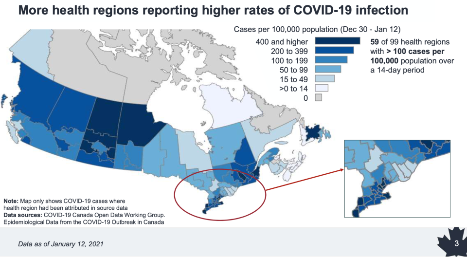 COVID-19 cases in Canada (Public Health Agency of Canada)