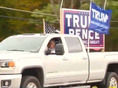 Neal Houk was allegedly shot at for hoking at a Biden supporter installing a BLM sign (WBAL)