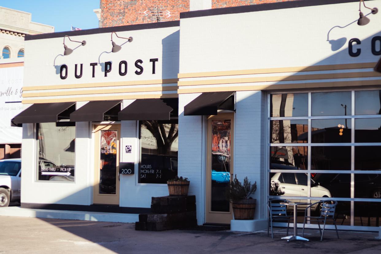 Outpost Coffee shop is located in the heart of downtown Bartlesville.