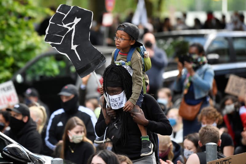 Protest against the death of George Floyd, in Hamburg