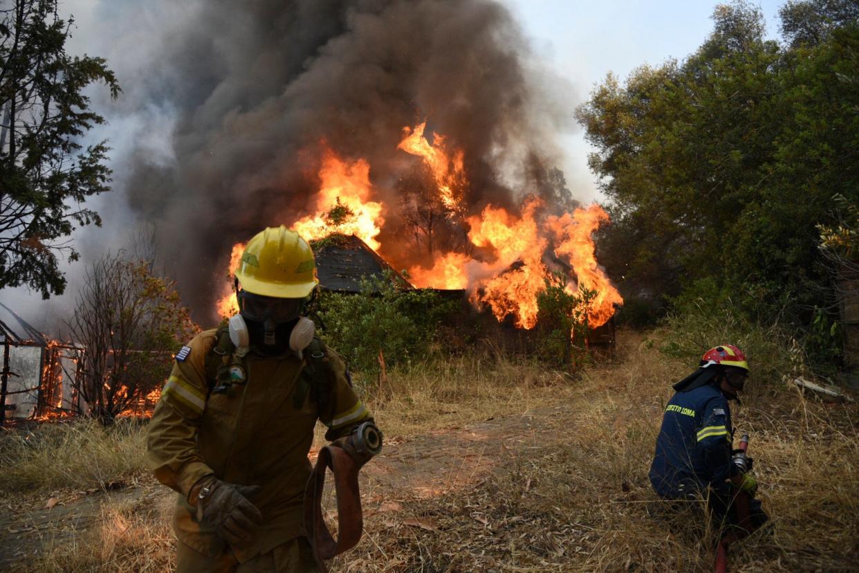 Greece Wildfire (Copyright 2021 The Associated Press. All rights reserved.)