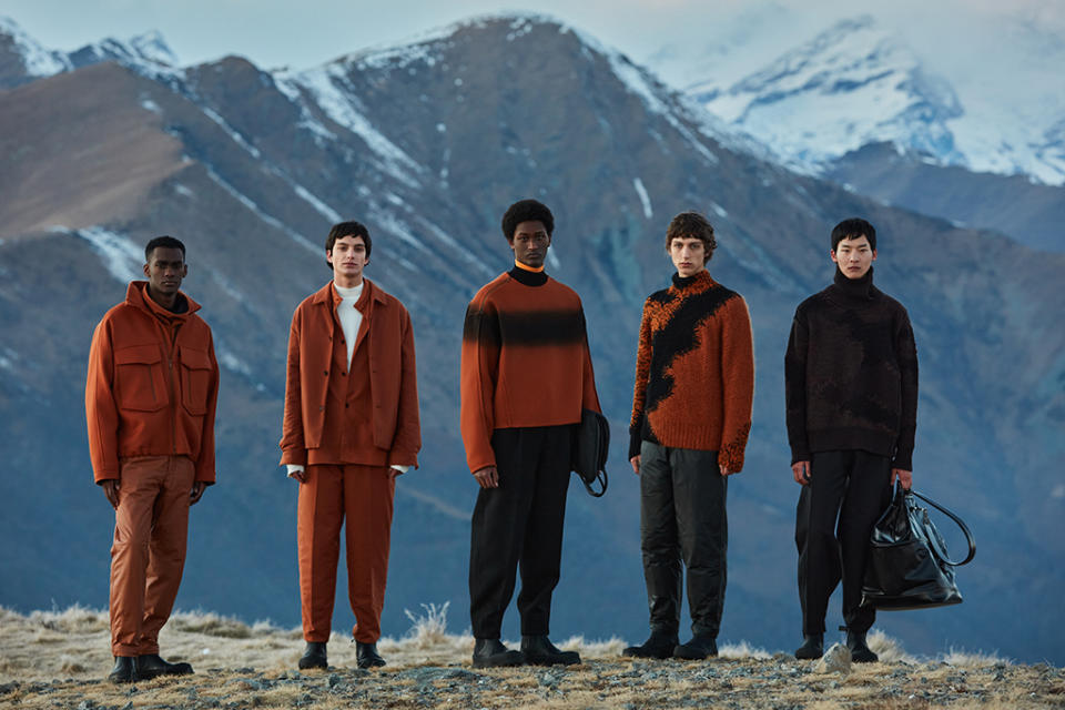 Zegna’s alpine-inspired fall 2022 collection. - Credit: Courtesy of Zegna