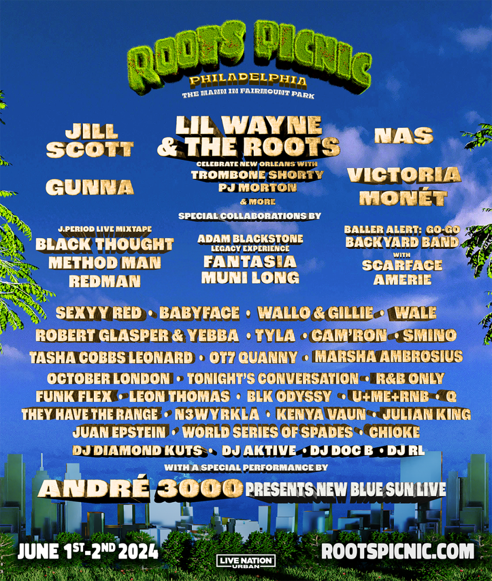 Roots Picnic 2024 Schedule Lineup Flyer