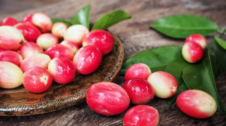 Miracle fruit on a plate