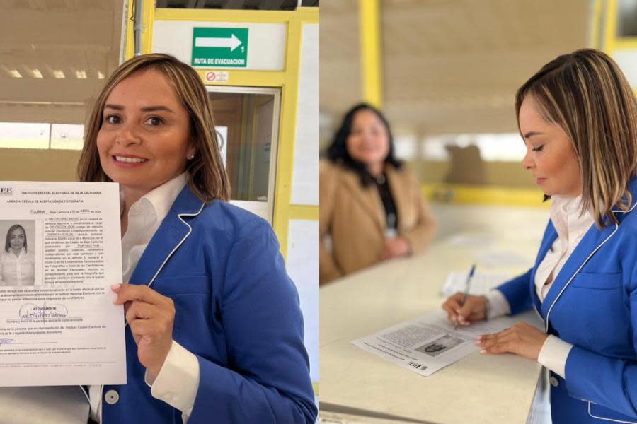 Maestra Arleth López Macias se registra como candidata del Distrito Nueve en Tijuana por el PAN