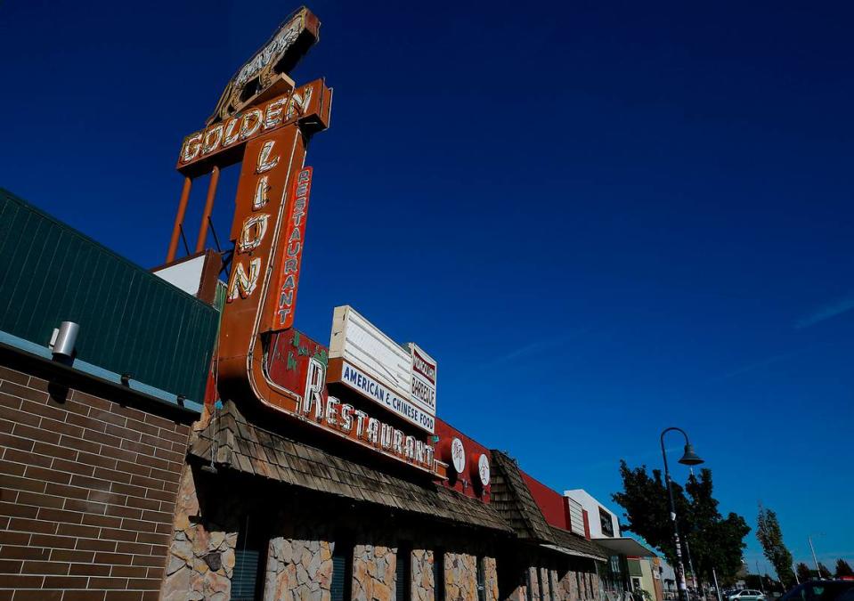 The neon Ray’s Golden Lion sign with its dancing lion is staying put. But secondary signs advertising Chinese food are coming down.