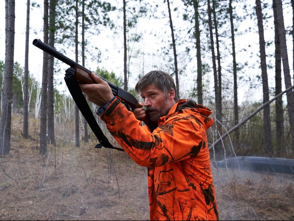 <p>Nikolaj Coster-Waldau as Rayburn Swanson in gritty thriller ‘The Silencing’</p>Saban Films