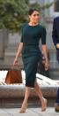 <p>Although original reports said Meghan's Irish outfit was a <a href="https://www.cosmopolitan.com/uk/fashion/celebrity/a22112209/meghan-markle-green-sweater-skirt-dublin/" rel="nofollow noopener" target="_blank" data-ylk="slk:green Givenchy dress;elm:context_link;itc:0;sec:content-canvas" class="link ">green Givenchy dress</a>, she was actually wearing a matching top and skirt (who'd have guessed it?!). Meghan paired her emerald look with <a href="https://www.strathberry.com/collections/the-strathberry-midi-tote/products/the-strathberry-midi-tote-tan" rel="nofollow noopener" target="_blank" data-ylk="slk:The Strathberry Midi Tote bag;elm:context_link;itc:0;sec:content-canvas" class="link ">The Strathberry Midi Tote bag</a> in tan.</p>