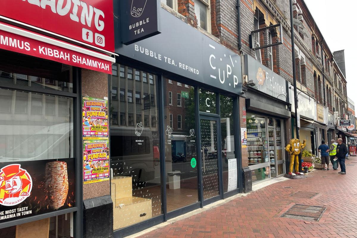 Cupp bubble tea in West Street, Reading, which has been closed for several months. <i>(Image: James Aldridge, Local Democracy Reporting Service)</i>
