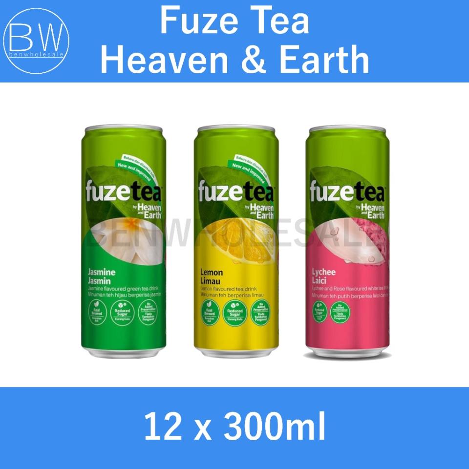 Assorted Fuze Tea by Heaven & Earth Tea (12 x 300ml). (Photo: Shopee SG)