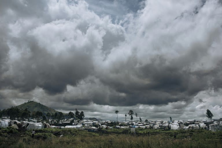 Tens of thousands of people have taken refuge in camps near the eastern DR Congo city of Goma because of increased violence blamed on M23 rebels, which the UN, United States and others say gets support from Rwanda (ALEXIS HUGUET)