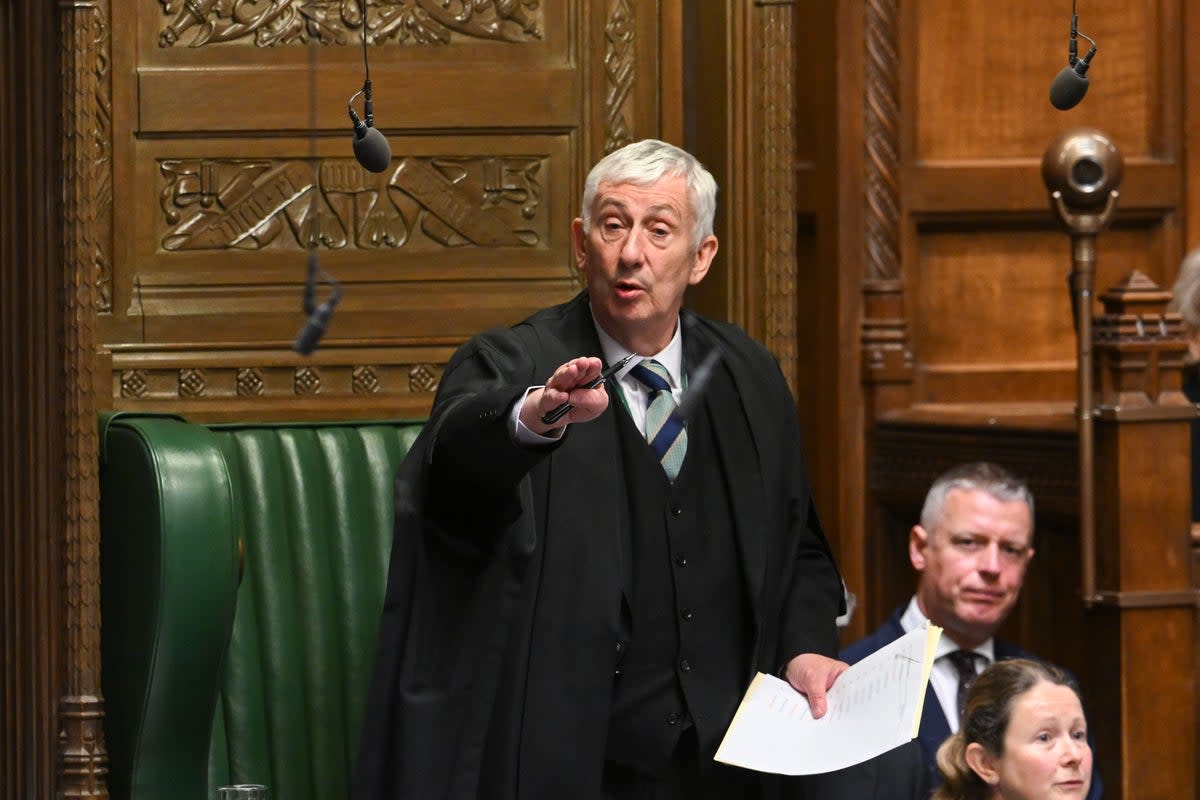 Lindsay Hoyle apologised for his ‘mistake’ during Wednesday’s SNP opposition day debate (UK Parliament/Jessica Taylor/PA Media)