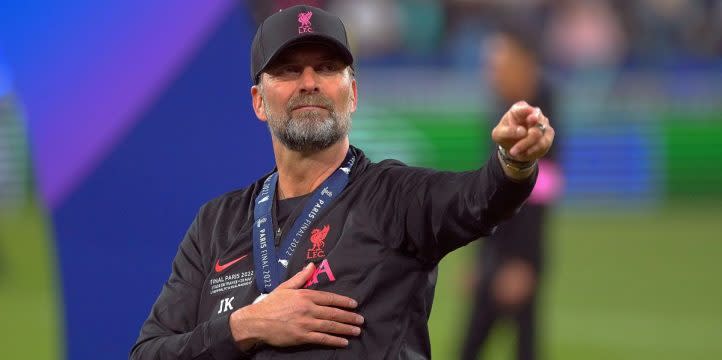 Liverpool's Jurgen Klopp fans after the Champions League Final loss to Real Madrid at the Stade de France, Paris. Saturday May 28, 2022. Credit: PA Images