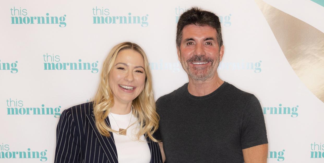 lucy spraggan, simon cowell backstage of this morning, december 2022