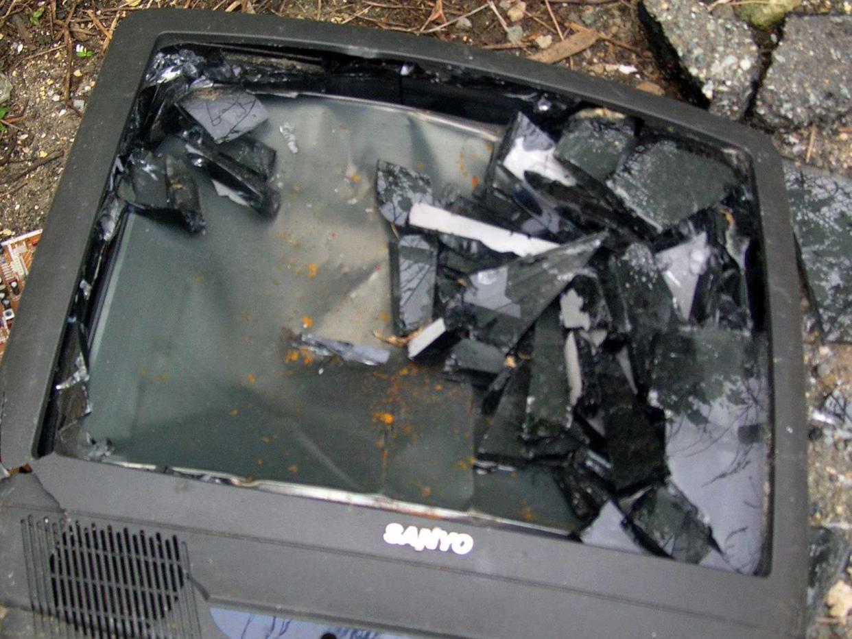 TV Smashed Death Of TV