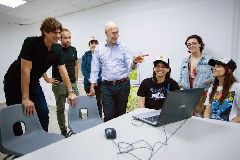 Larreta se mostró ayer con Lousteau en la presentación de la edición especial de la Game Jam