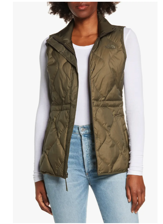 The North Face Westcliffe Water Repellent Down Vest. Image via Nordstrom.