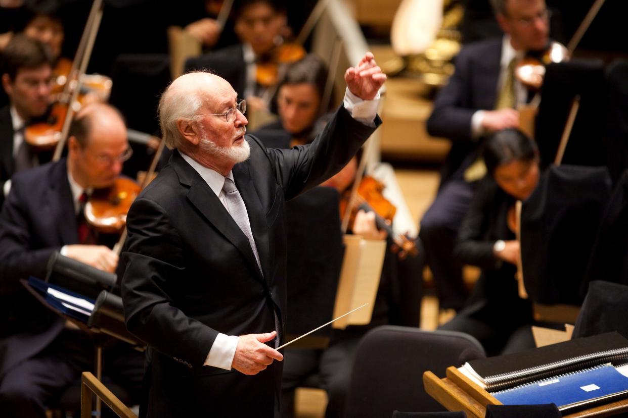 Composer John Williams sees conducting Pops concerts as a form of giving back to the orchestral world that has supported him.