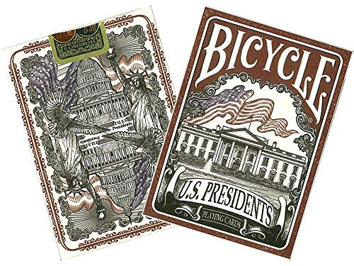 Bicycle US Presidents Poker Size Standard Index Playing Cards (Colors may vary)