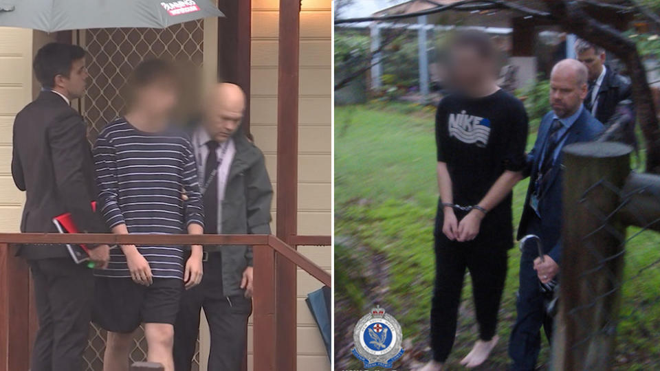 Two teenage friends are arrested by NSW police hours before being charged with Mr Keeley's alleged murder. Source: NSW Police