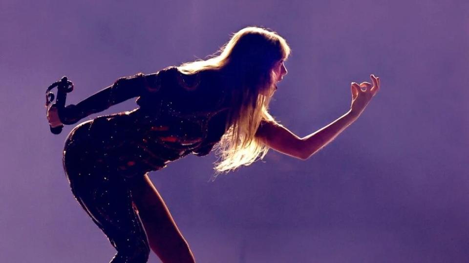 Taylor Swift during the “reputation” segment of “The Eras Tour” (Getty Images)