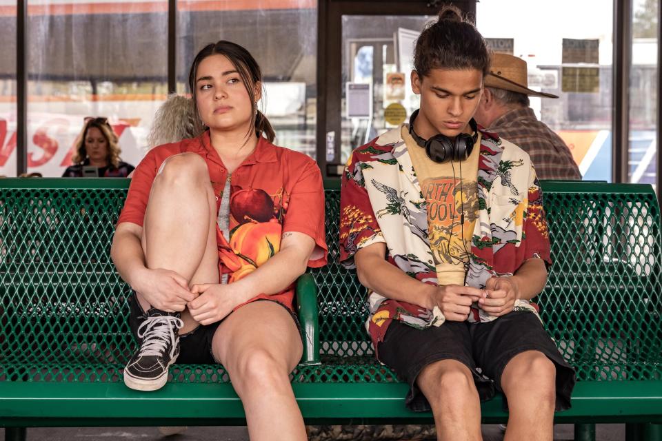 Actors Devery Jacobs and D'Pharaoh Woon-A-Tai share a scene in 