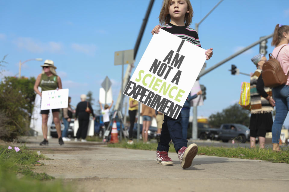 Anti-vaccine protesters 