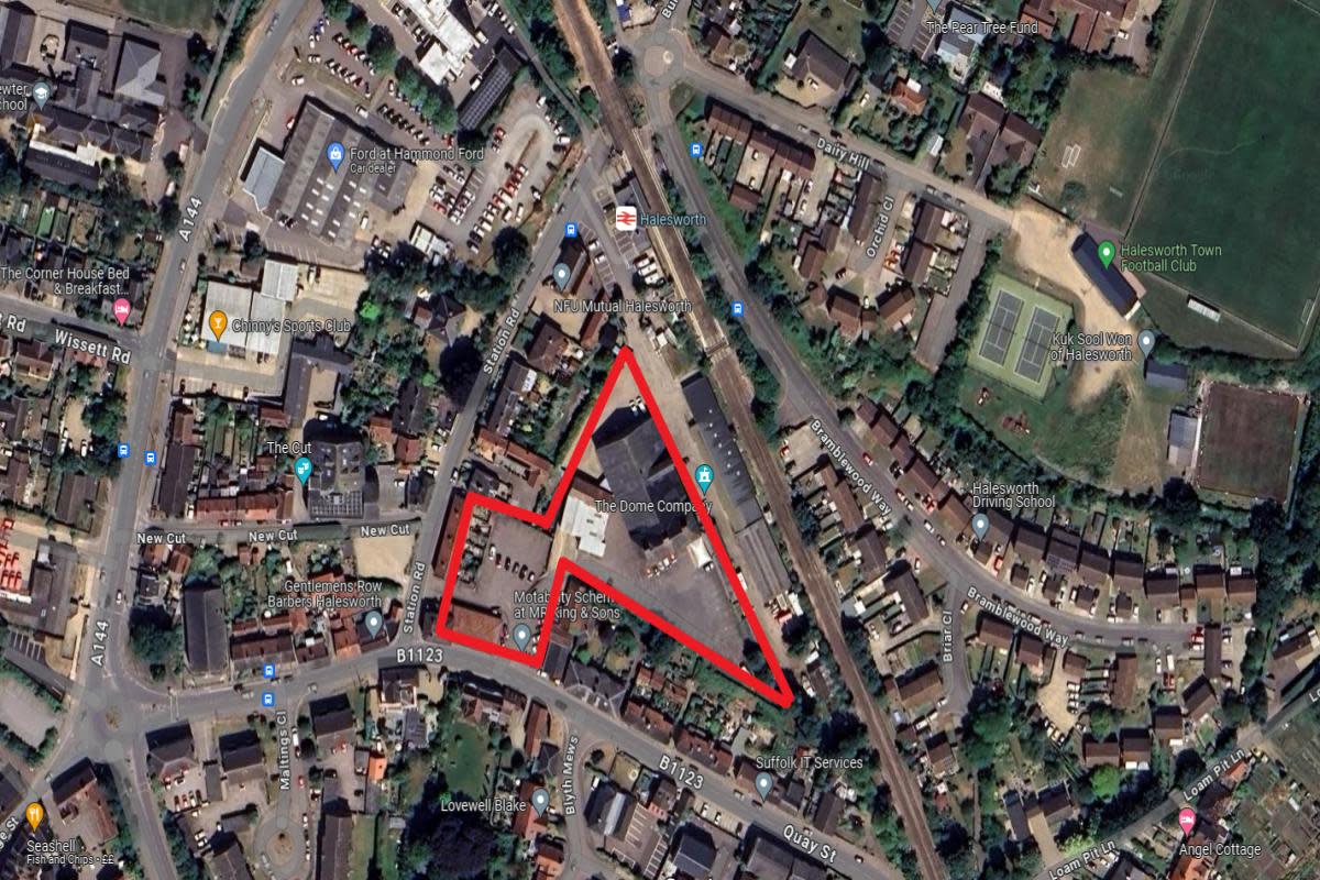 Plans for 39 new homes in Halesworth have been submitted <i>(Image: Google Maps)</i>